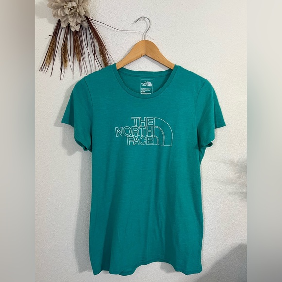 The North Face Tops - The North Face Teal Graphic Tee Size Medium